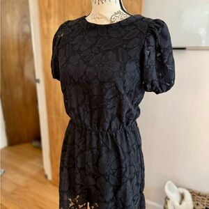 Express Black Lace Dressy Romper